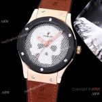 Wholesale Copy Hublot Classic Fusion Skull Watches 42mm Rose Gold Black Bezel